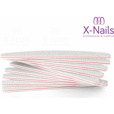 X- nails pilník na nehty Eco Line 180/240 loďka Zebra 10 ks – Zboží Dáma