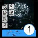 Aigostar LED Solární vánoční řetěz 100xLED 8 funkcí 12m IP65 studená bílá | AI0424 – Hledejceny.cz
