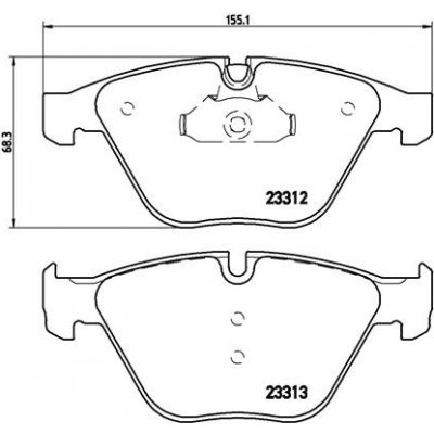 Sada brzdových destiček, vždy 4 kusy v sadě BREMBO P 06 054 (P06054) | Zboží Auto