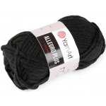 Pletací příze Allegro Plus 100 g, střední, 15 (713) černá – Zboží Mobilmania