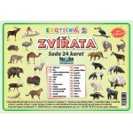 Sada 24 karet - zvířata exotická 2, A7 10x7 cm , Kupka Kupka, nakladatelství – Zboží Mobilmania