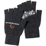Savage Gear Rukavice Knitted Half Finger Glove Dark Grey Melange – Zboží Mobilmania