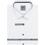 AMJ pánská košile bavlněná krátký rukáv regular fit s drobnými písmenky VKBR1275 bílá – Sleviste.cz