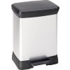 Koš Curver DECO Bin 240638 odpadkový koš 30 l 390 x 510 x 290 mm stříbrná černá 1 ks