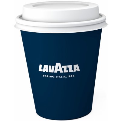 Lavazza papírový kelímek s víčkem na kávu modrý 80 ml – Sleviste.cz