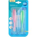 Canpol babies sada zubních kartáčků zelená, modrá, růžová 3 ks – Zboží Mobilmania