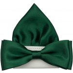 Quentino pánský lesklý s kapesníčkem PMSK68L smaragdově zelený – Zboží Mobilmania