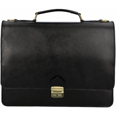 Delami Vera Pelle Castiel Luxusní pánská kožená aktovka černá – Sleviste.cz