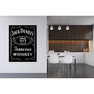 Lepy.cz Samolepka na zeď Jack Daniel’s, rozměry 30x40cm Bílá – Zboží Mobilmania