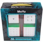MoYu Cube Sada 4 kusů BEZ NÁLEPEK Rubikova kostka 2x2x2 3x3x3 4x4x4 a 5x5x5 – Zboží Mobilmania