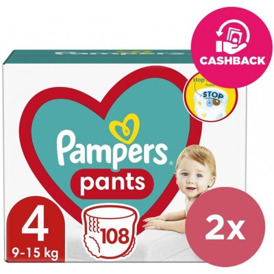 Pampers Pants 4 2x 108 ks
