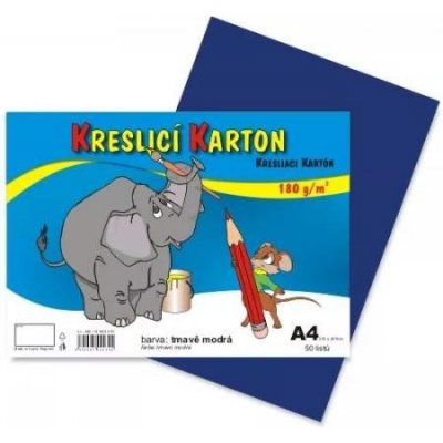Barevná čtvrtka 50ks A4 180 g/m2 tmavě modrá – Zboží Dáma