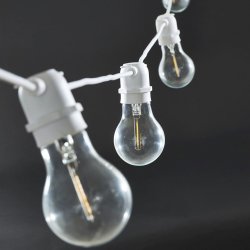 House Doctor Světelný řetěz s 10ti LED žárovkami white 8,4m bílá barva čirá barva sklo plast