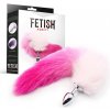 Anální kolík Fetish Addict Butt Plug Fox Tail Size S Pink/White