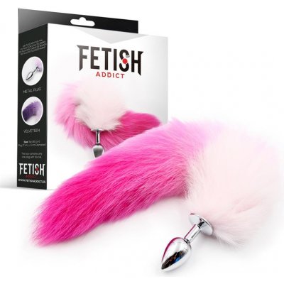 Fetish Addict Butt Plug Fox Tail Size S Pink/White – Zboží Dáma