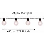 Eglo 900213 LED Venkovní dekorační řetěz PARTAJ 16xLED 0,064W 24V IP44 černá EG900213 – Hledejceny.cz
