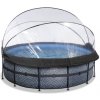 Bazén EXIT Rámový bazén (12v Sand filtr) - + střešní okno + tepelné čerpadlo 427x122cm