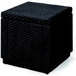 Allibert Polyratanový taburet s poduškou CUBE hnědá – Zboží Dáma Allibert Polyratanový taburet s poduškou CUBE hnědá – Zboží Dáma