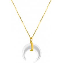 Šperky eshop ze žlutého zlata motiv perleťového měsíčku S2GG70.17