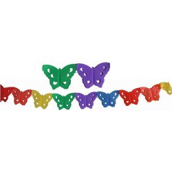 Girlanda papírová 400 x 16 cm motýlci