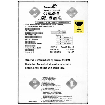 Seagate 20GB PATA IDE/ATA 3,5", ST320014A – Sleviste.cz