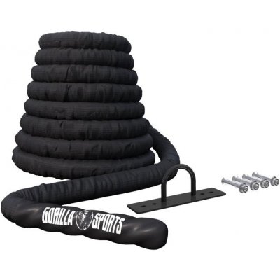 Gorilla Sports Bojové lano včetně držáku 9 m x 3,8 cm – Hledejceny.cz