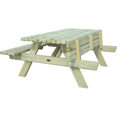 Zahradní dřevěný piknikový stůl PALMAKO RUBBY 18 zelená impregnace