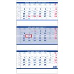 nástěnný Tříměsíční skládaný modrý 2025 – Hledejceny.cz