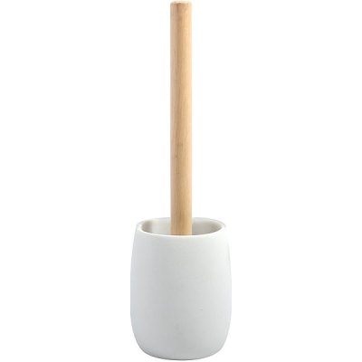 Spirella WC štětka SVEN s bílou polyresinovou nádobou dřevo 10 21419 – Zboží Mobilmania