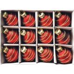 Anděl Sada skleněných baněk s glitry 3 cm červená 12 ks 19067 – Zbozi.Blesk.cz