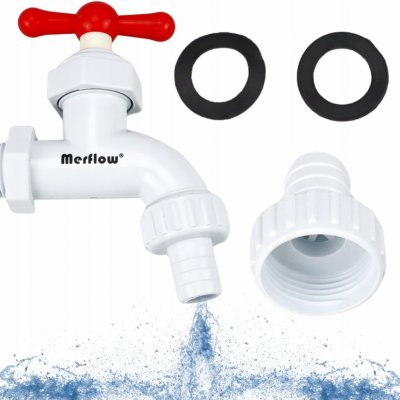 BRADAS Plastový kohout na hadici 1/2" White line – Sleviste.cz