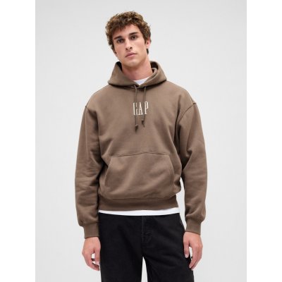 Gap Oversize mikina s logem VintageSoft Hnědá – Zboží Mobilmania