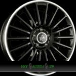 KESKIN KT15 7x16 5x114,3 ET40 black lip polished | Zboží Auto