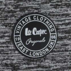 Lee Cooper Marl Fleece Zip hoodie Black Marl