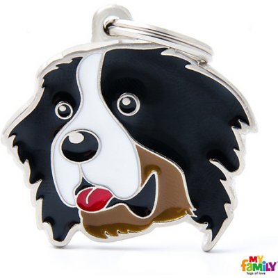My Family BERNESE MOUNTAIN DOG gravírovateľný přívěsek 3,2 x 3,7 cm – Zboží Mobilmania