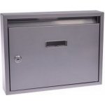 Šedá kovová poštovní paneláková schránka 320x240x60 mm – Zboží Mobilmania