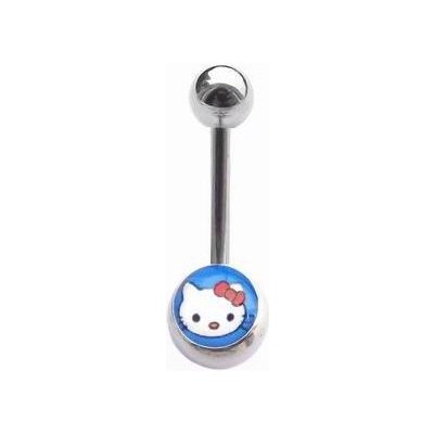 Šperky4U piercing do pupíku banánek kočička Hello Kitty BS01024