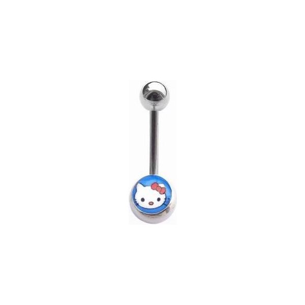  Šperky4U piercing do pupíku banánek kočička Hello Kitty BS01024