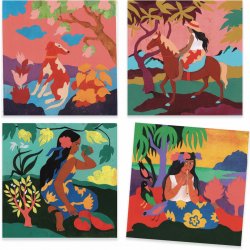 DJECO Polynésie: karty na malování tvoření vodovými barvami: Inspired by