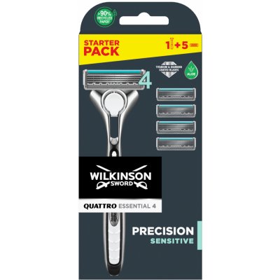 Wilkinson Sword Quattro Titanium Sensitive + 5 ks hlavic – Zbozi.Blesk.cz