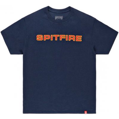 Spitfire CLASSIC 87 NAVY w/ RED & GOLD pánské tričko krátký rukáv – Zboží Mobilmania