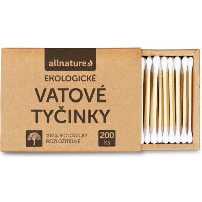 Allnature Ekologické vatové tyčinky 200 ks – Sleviste.cz