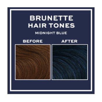 Revolution Haircare Tones For Brunettes tónovací balzám pro hnědé odstíny vlasů Midnight Blue 150 ml