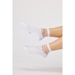 Bellinda dámské ponožky s ozdobným lemem TRENDY COTTON SOCKS bílá – Sleviste.cz