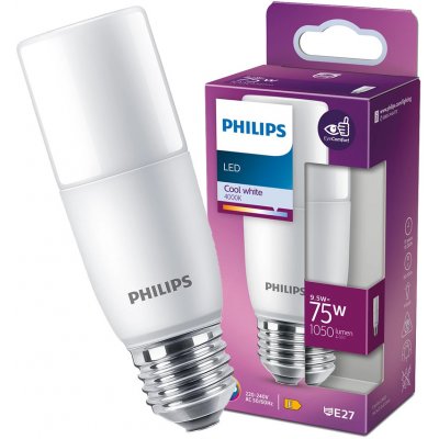 Philips LED žárovka LED E27 Stick 9.5W = 75W 1050lm 4000K Neutrální bílá 240° PHICLAI0010 – Zboží Živě