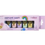 Cadence akrylové barvy na kamínky sada 6 pastelových barev + akrylový lak 25 ml – Sleviste.cz