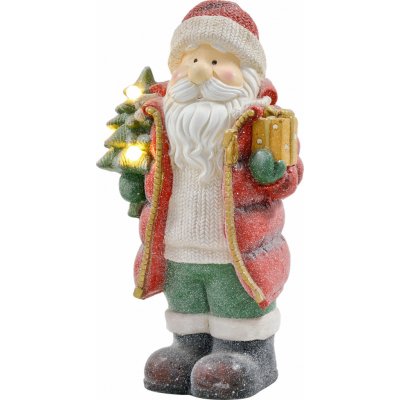 HOMCOM Vánoční dekorační figurka Santa Clause se stromečkem a dárkem | barevná – Hledejceny.cz