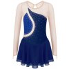 Dívčí taneční sukně a dresy Trikot pro krasobruslařky Silverine modrá