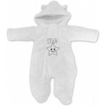 Baby Nellys Baby Nellys Zimní chlupáčková kombinézka Little STAR bílá – Sleviste.cz