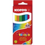 Kores Voskové pastelky trojhranné 12 barev – Zbozi.Blesk.cz